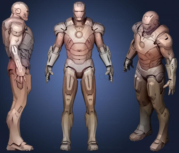 3D model iron man died (STL)